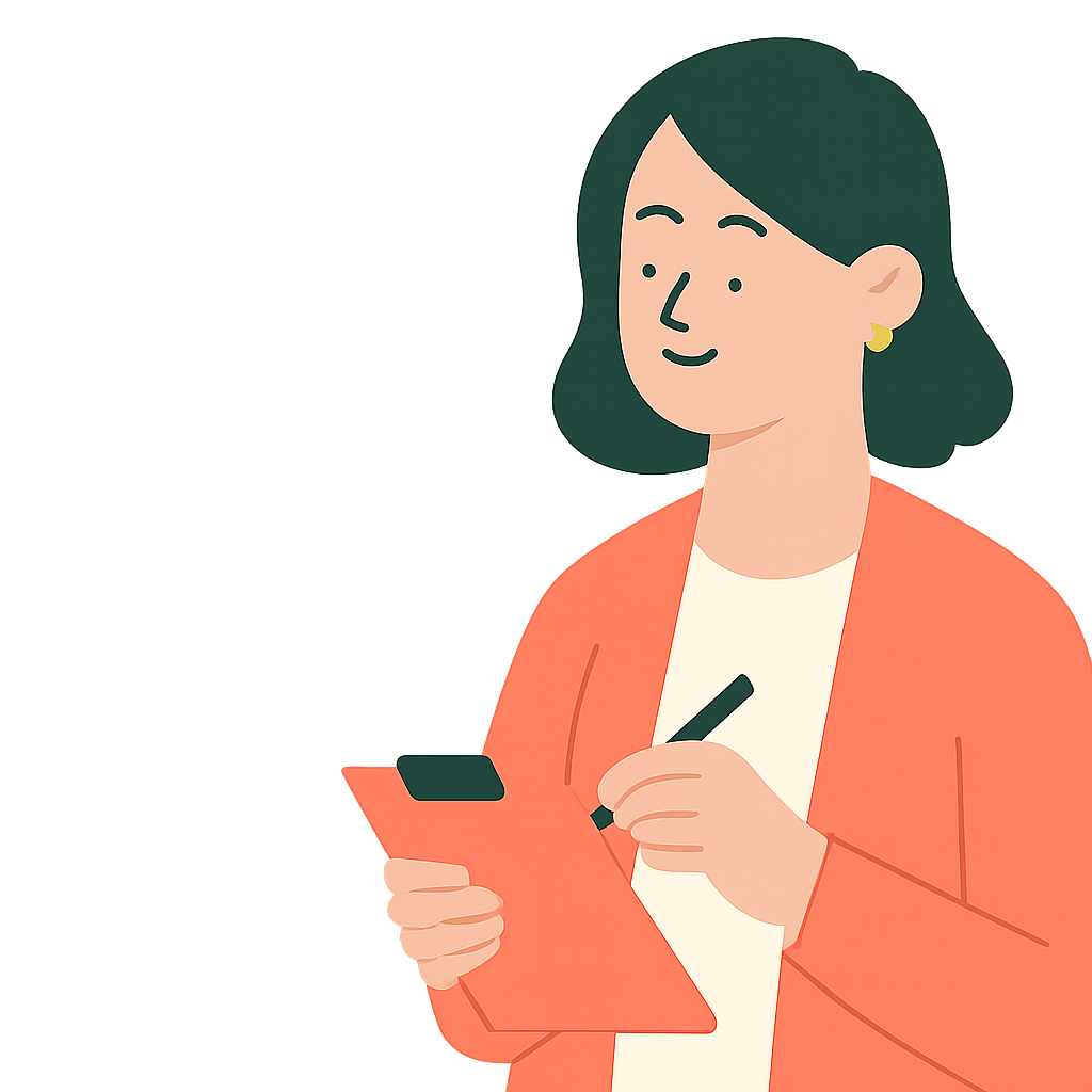 Person engaging with Verbatim conversational interview